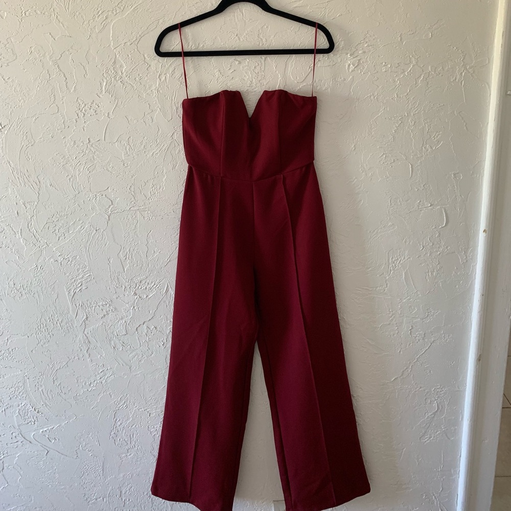 Burgundy jumpsuit